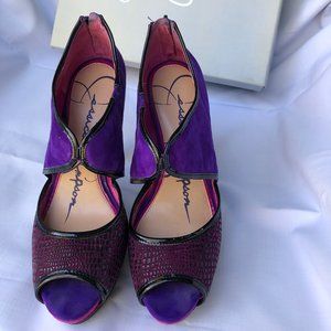 Jessica Simpson Smashh Suede Peep Toe Pump